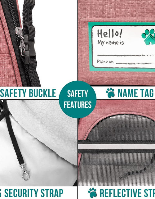 Load image into Gallery viewer, Airline Approved Pet Carrier for Cat, Soft Sided Dog Carrier Small Dog, Cat Travel Supply Accessories Indoor Cats, Ventilated Pet Carrying Bag Medium Large Kitten Puppy, Small Heather White Red
